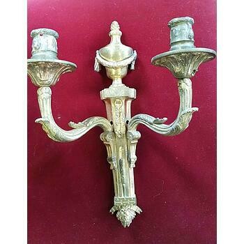Paire d'appliques en bronze doré