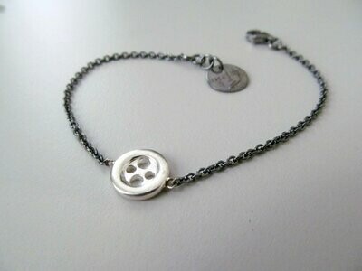 Bracciale in Argento 925/000 con Bottone per Lei