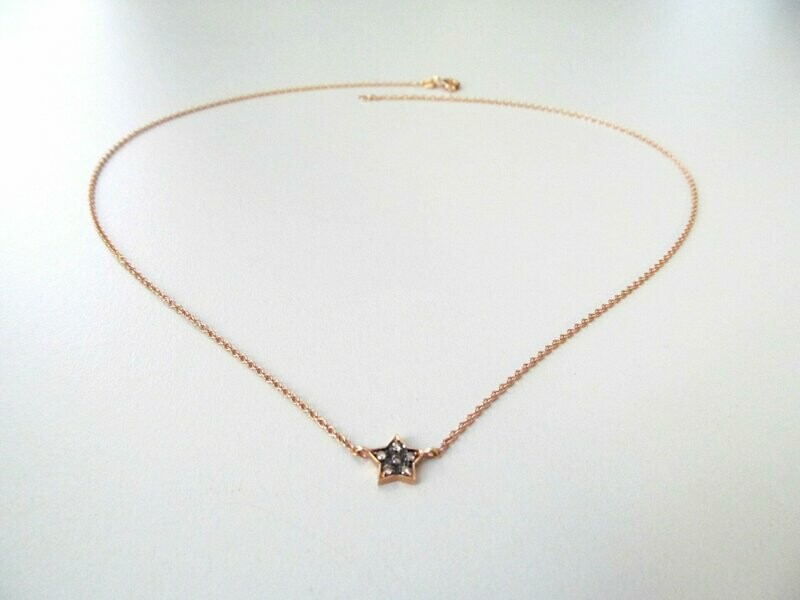 Girocollo Stella Brown in Oro Rosa 750/000 (18ct)