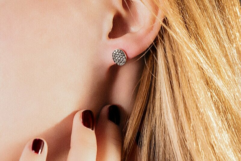Orecchini MilleStelle Ovali in oro 750/000 con Diamanti Brown
