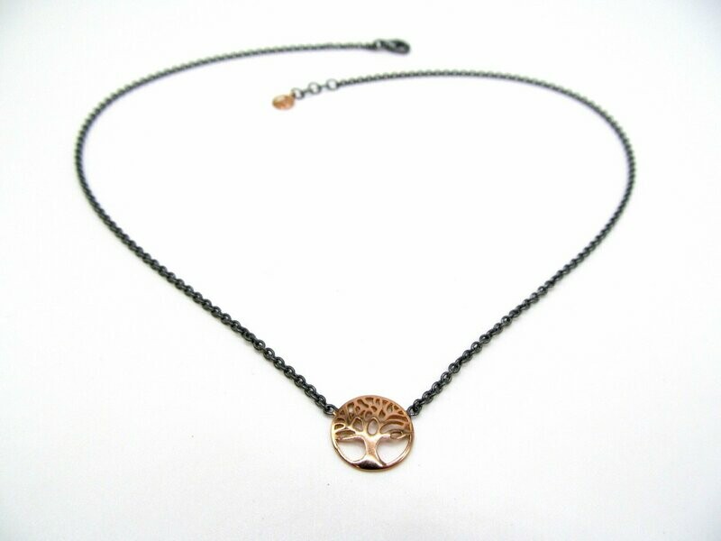 Girocollo Albero della Vita in oro 750/000 (18ct) e argento 925/000