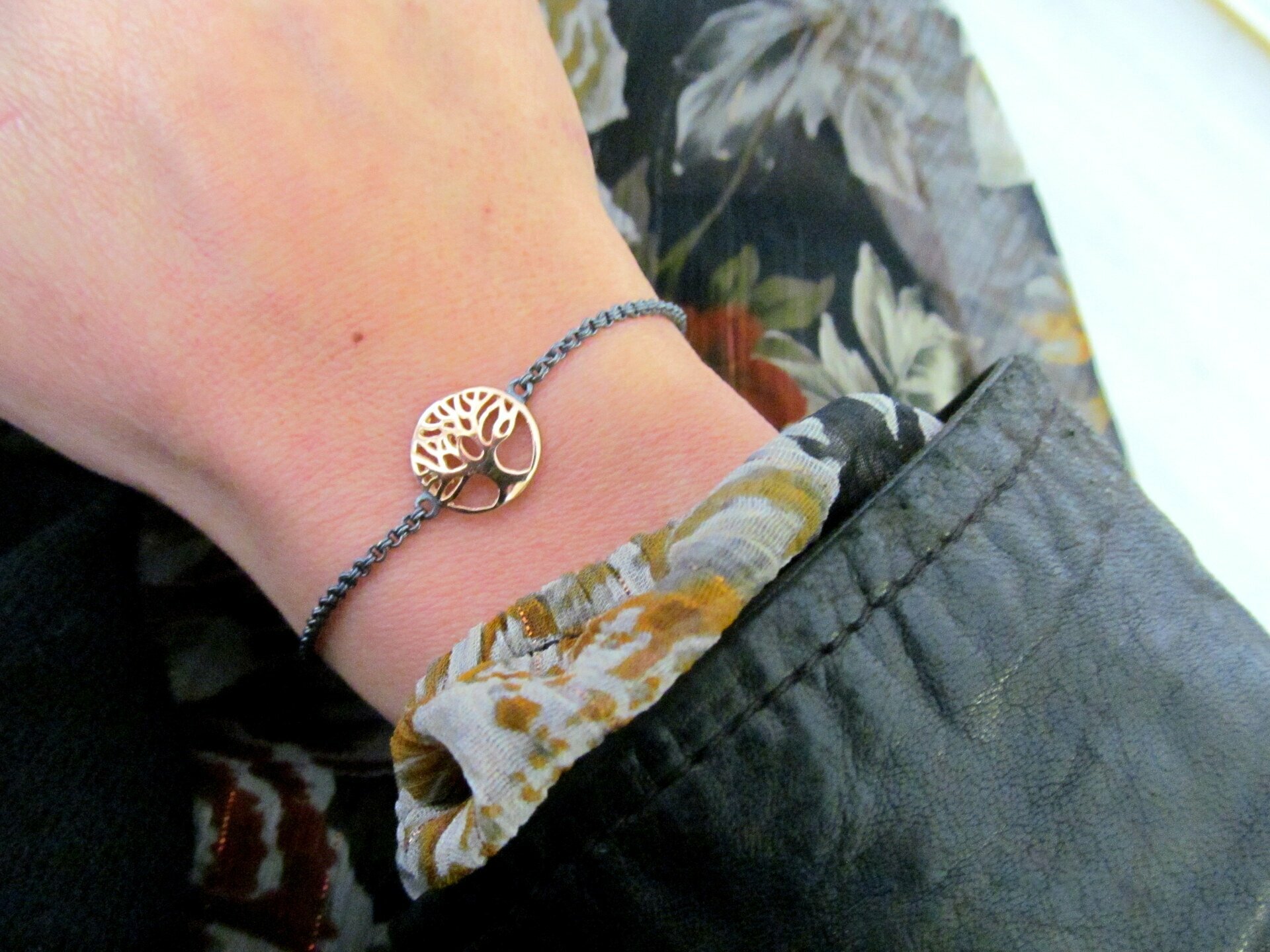 Bracciale Albero della Vita in Oro 750/000 (18ct) e Argento 925/000