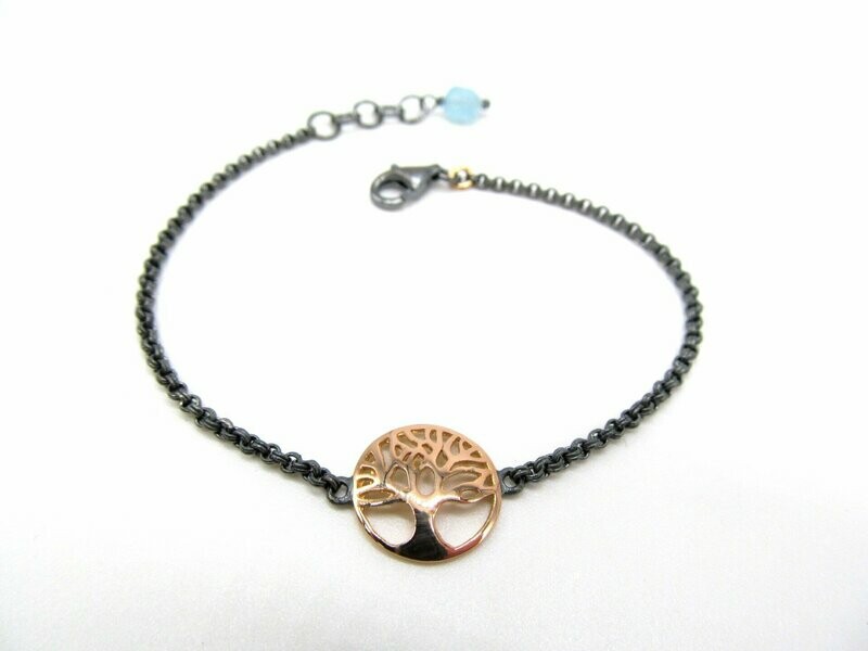 Bracciale Albero della Vita in Oro 750/000 (18ct) e Argento 925/000