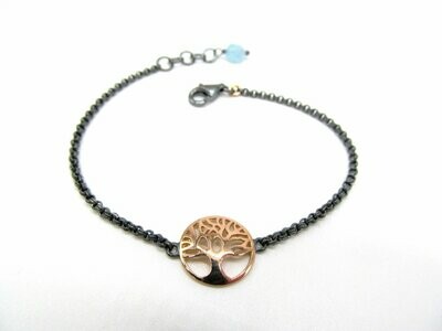 Bracciale Albero della Vita in Oro 750/000 (18ct) e Argento 925/000