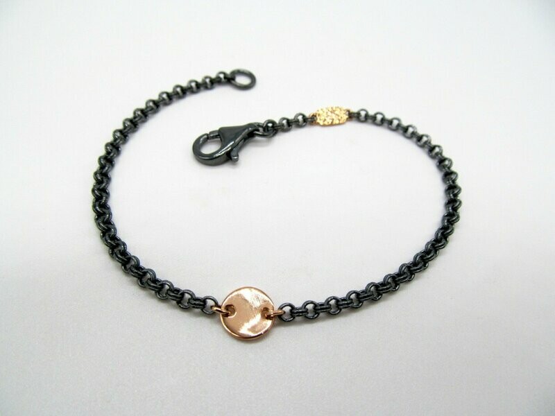Bracciale "SENSO"  tondo per Lui in Oro e Argento