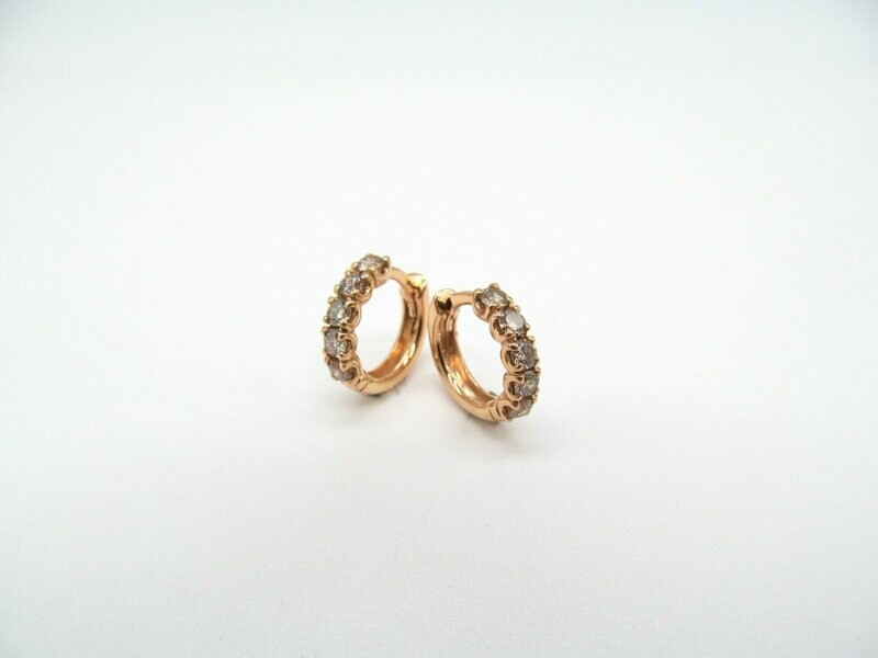 Orecchini Cerchio Brown in Oro Rosa 750/000 (18ct)