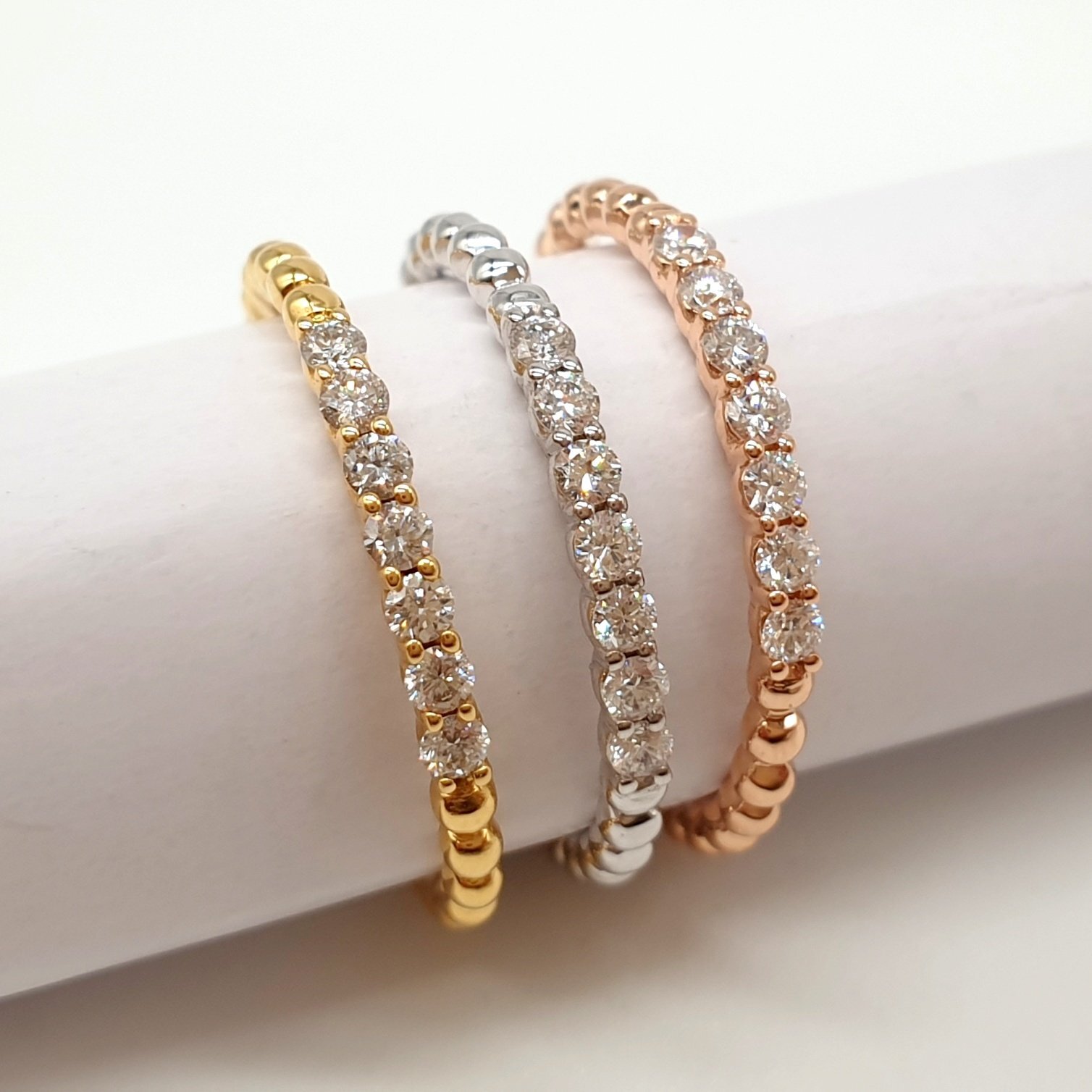 Fedina in oro 750/000 (18ct)  con 7 diamanti