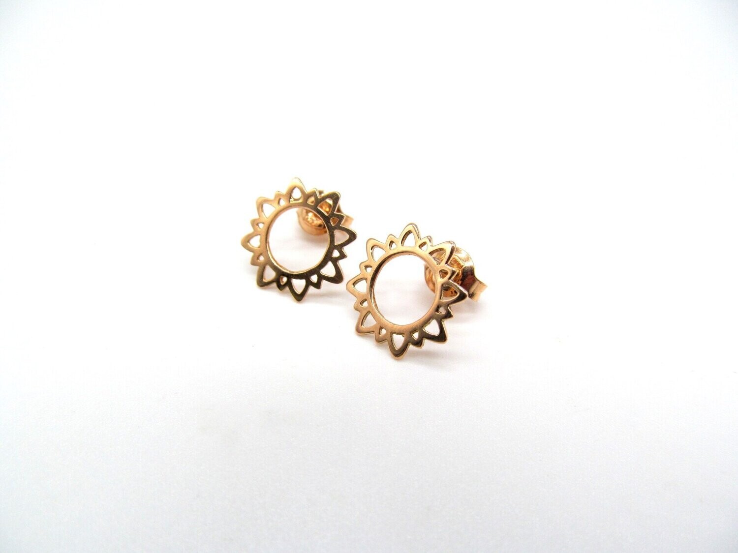 Orecchini filigrana sarda corbula sole in oro giallo 18 kt