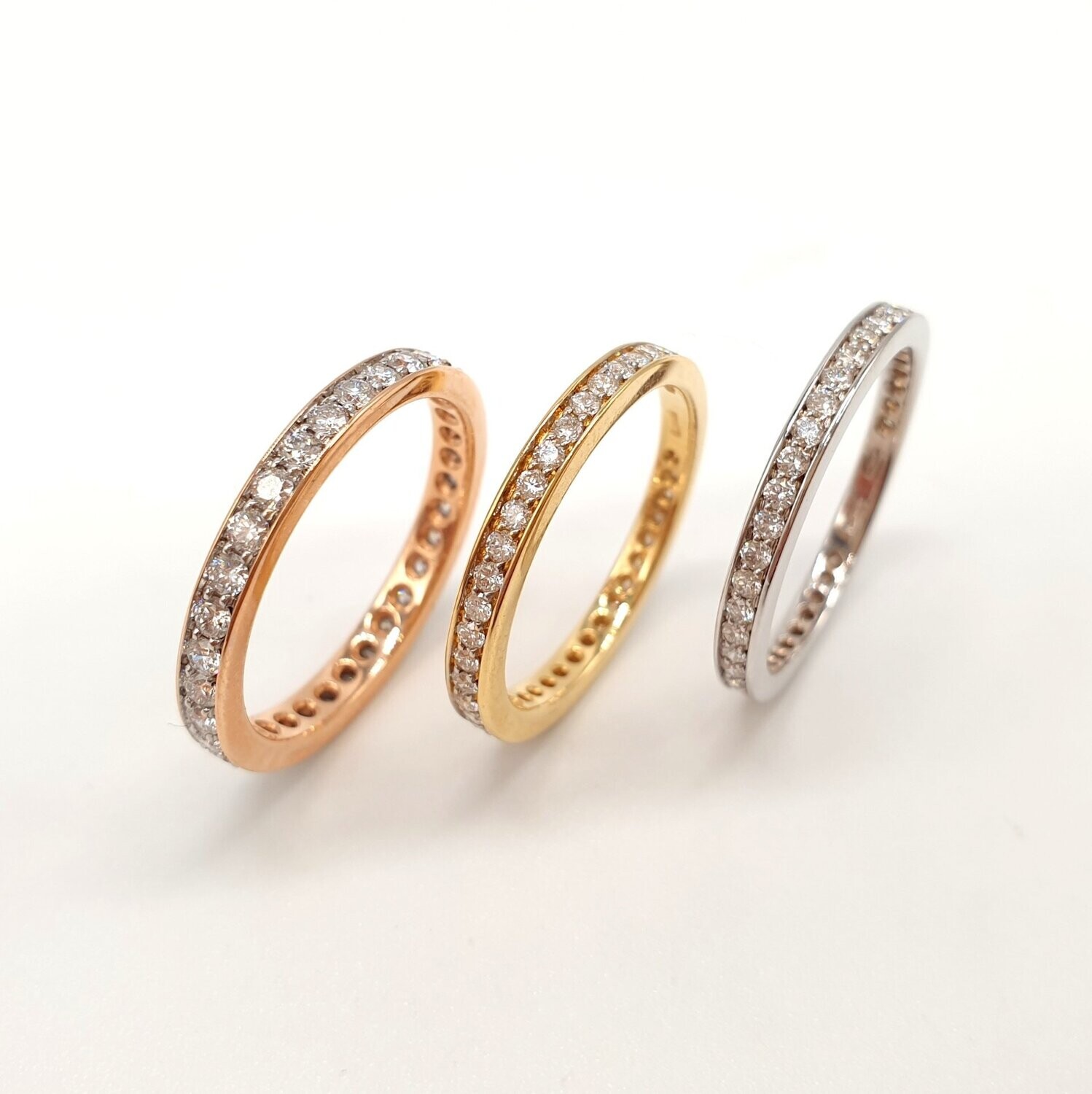 Fedine in oro 750/000 (18ct)  ETERNISSIME con diamanti naturali