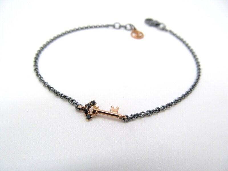 Bracciale Chiave in Oro e Argento