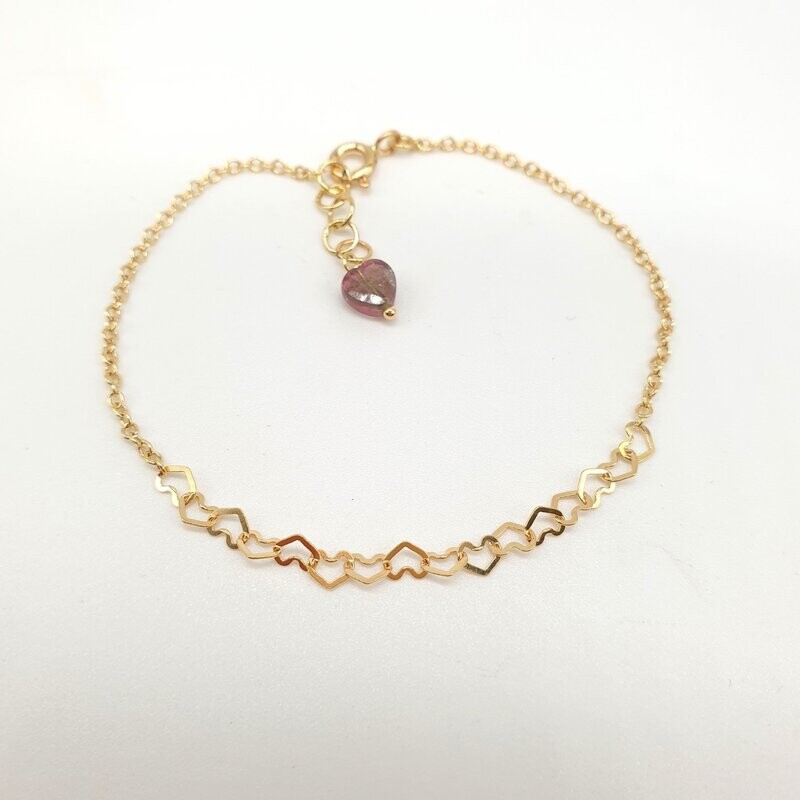 18ct yellow gold Hearts bracelet