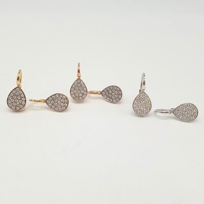 Orecchini Goccia in Oro bianco 750/000 (18ct)  con diamanti