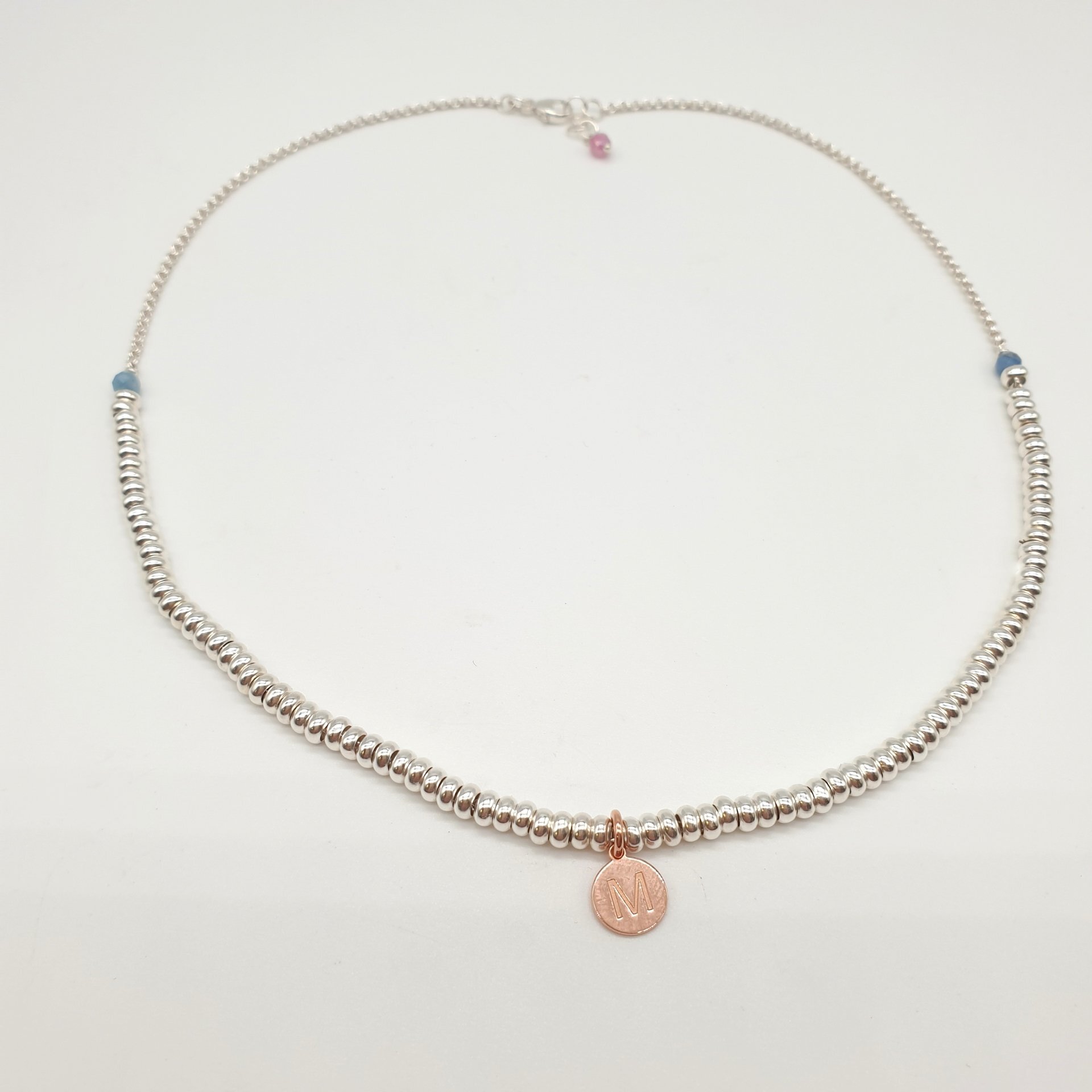 Girocollo in Argento 925/000 con medaglietta in argento rosato