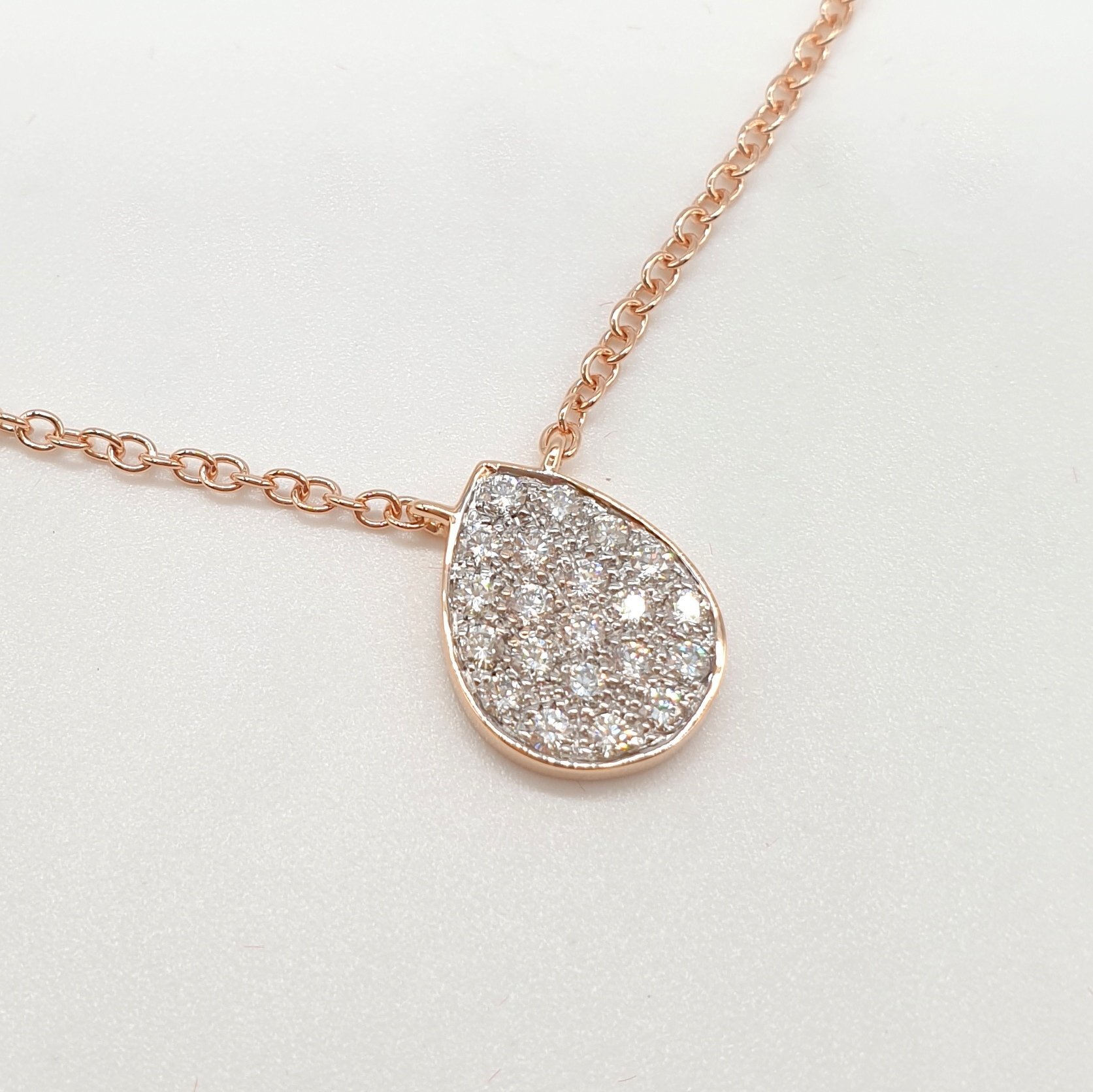 Girocollo Goccia in oro 750/000 (18ct) con Diamanti