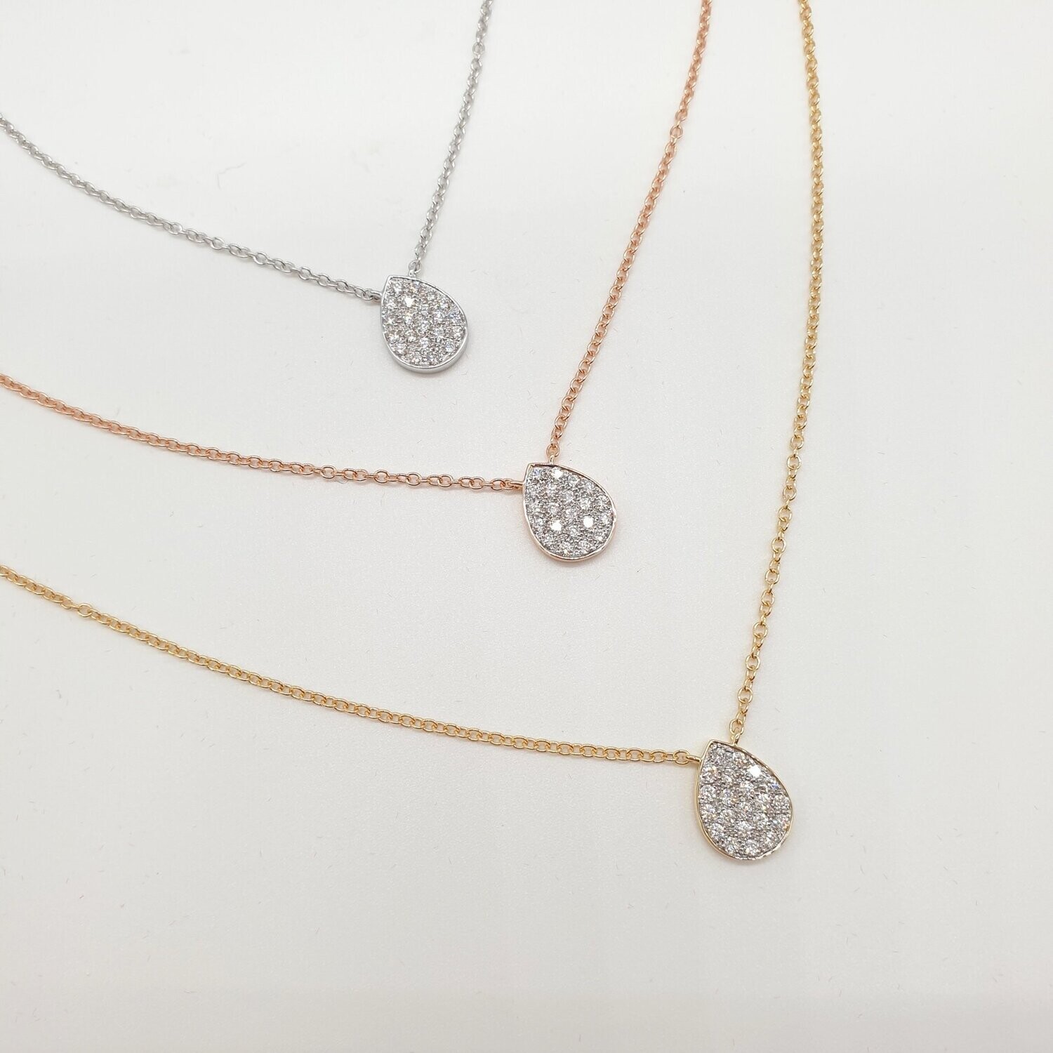 Girocollo Goccia in oro 750/000 (18ct) con Diamanti