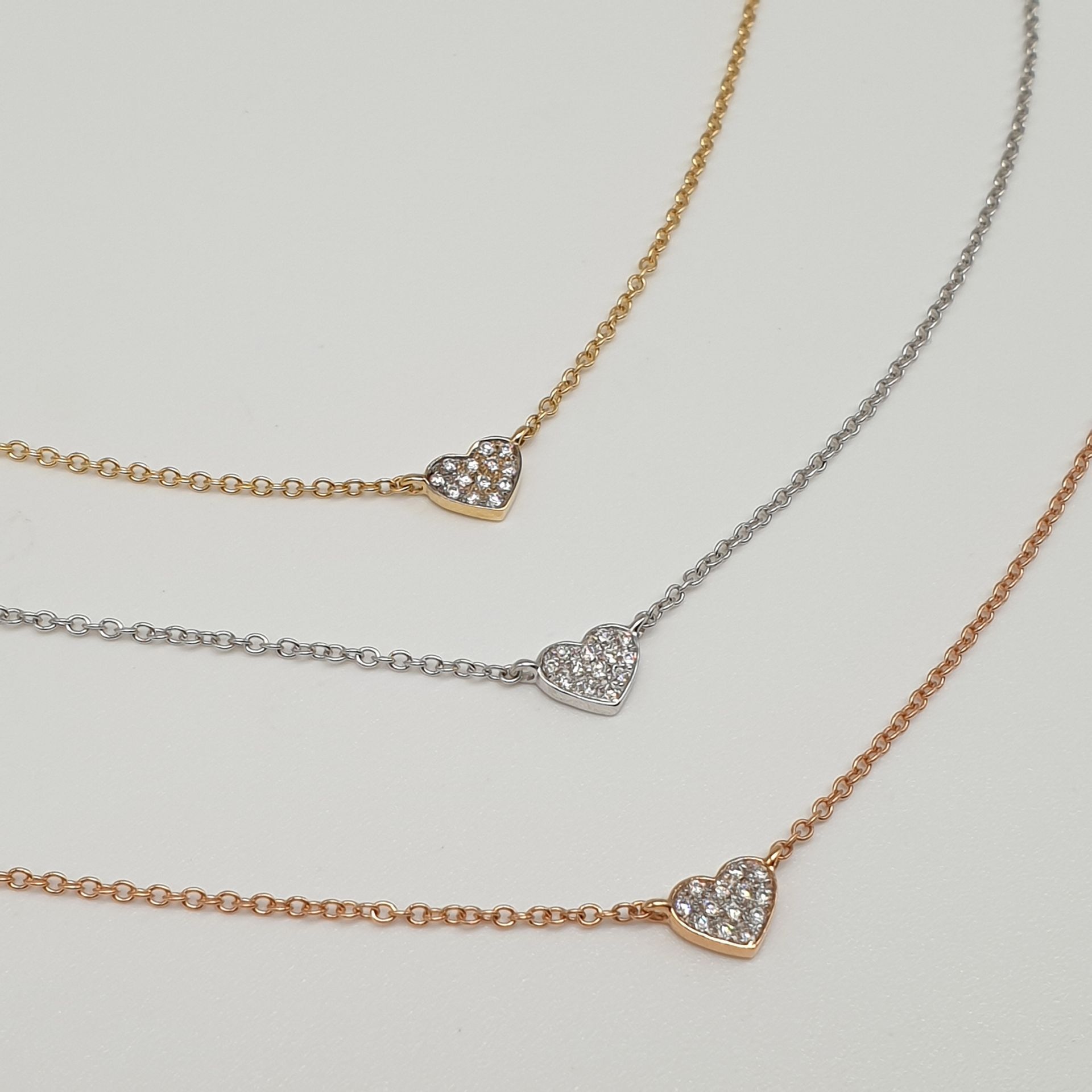 Girocollo Cuore in Oro 750/000 (18ct)  con diamanti