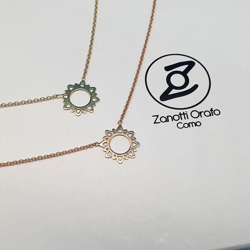 Girocollo Sole in oro 750/000