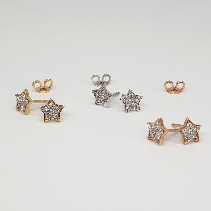 Orecchini Stella 750/000 (18ct) con Diamanti