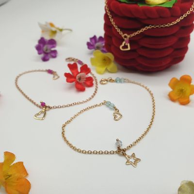 Bracciale Cuoricino Gioioso e Bracciale Incanto di Stella in oro 750/000 (18ct)