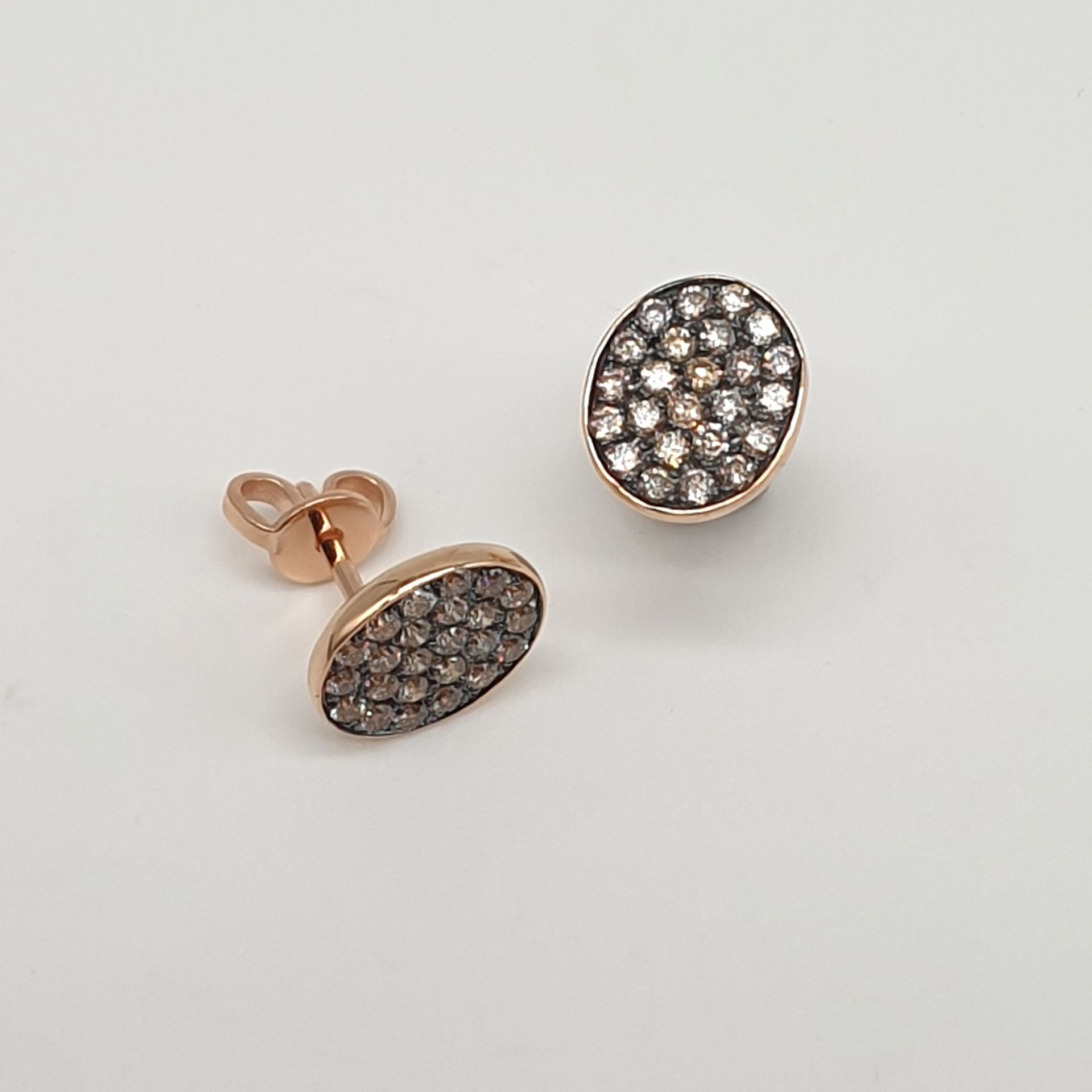 Orecchini MilleStelle Ovali in oro 750/000 con Diamanti Brown