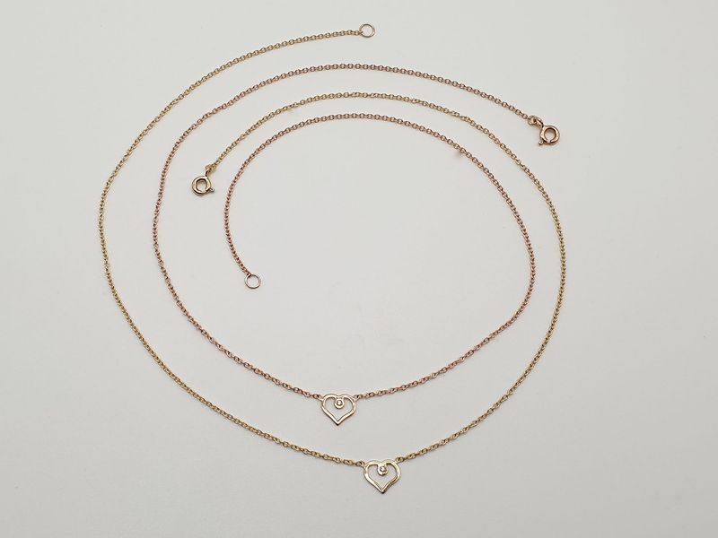 Girocollo CuoreBrillante in Oro 750/000 (18ct)  con diamanti