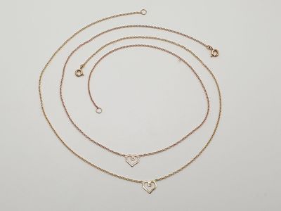 Girocollo CuoreBrillante in Oro 750/000 (18ct)  con diamanti