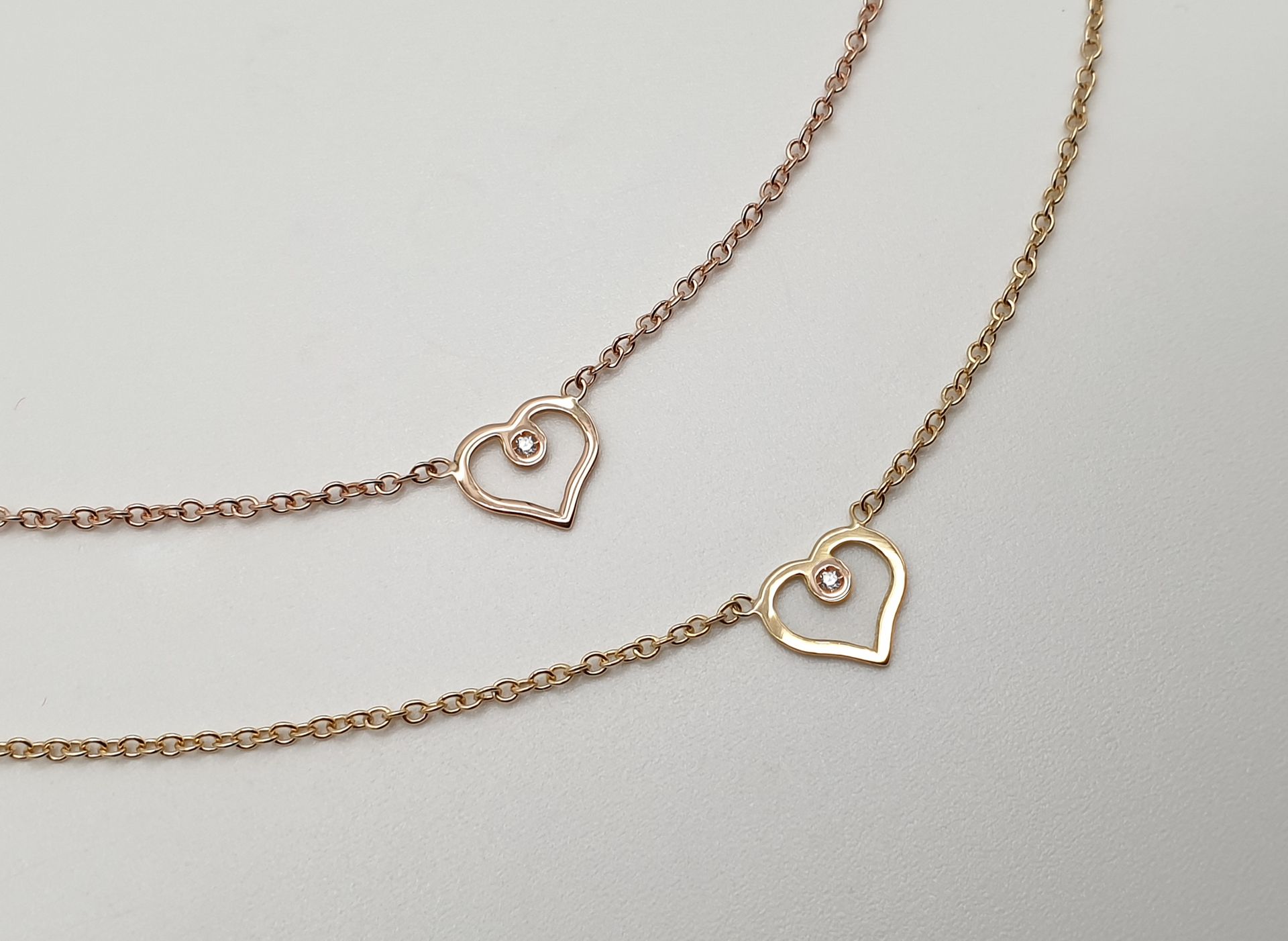Girocollo CuoreBrillante in Oro 750/000 (18ct)  con diamanti