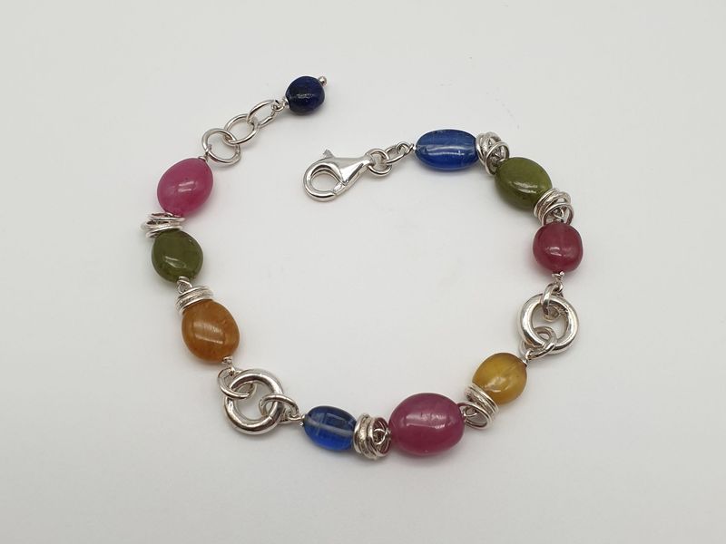Bracciale Zaffiri M/Color in Argento