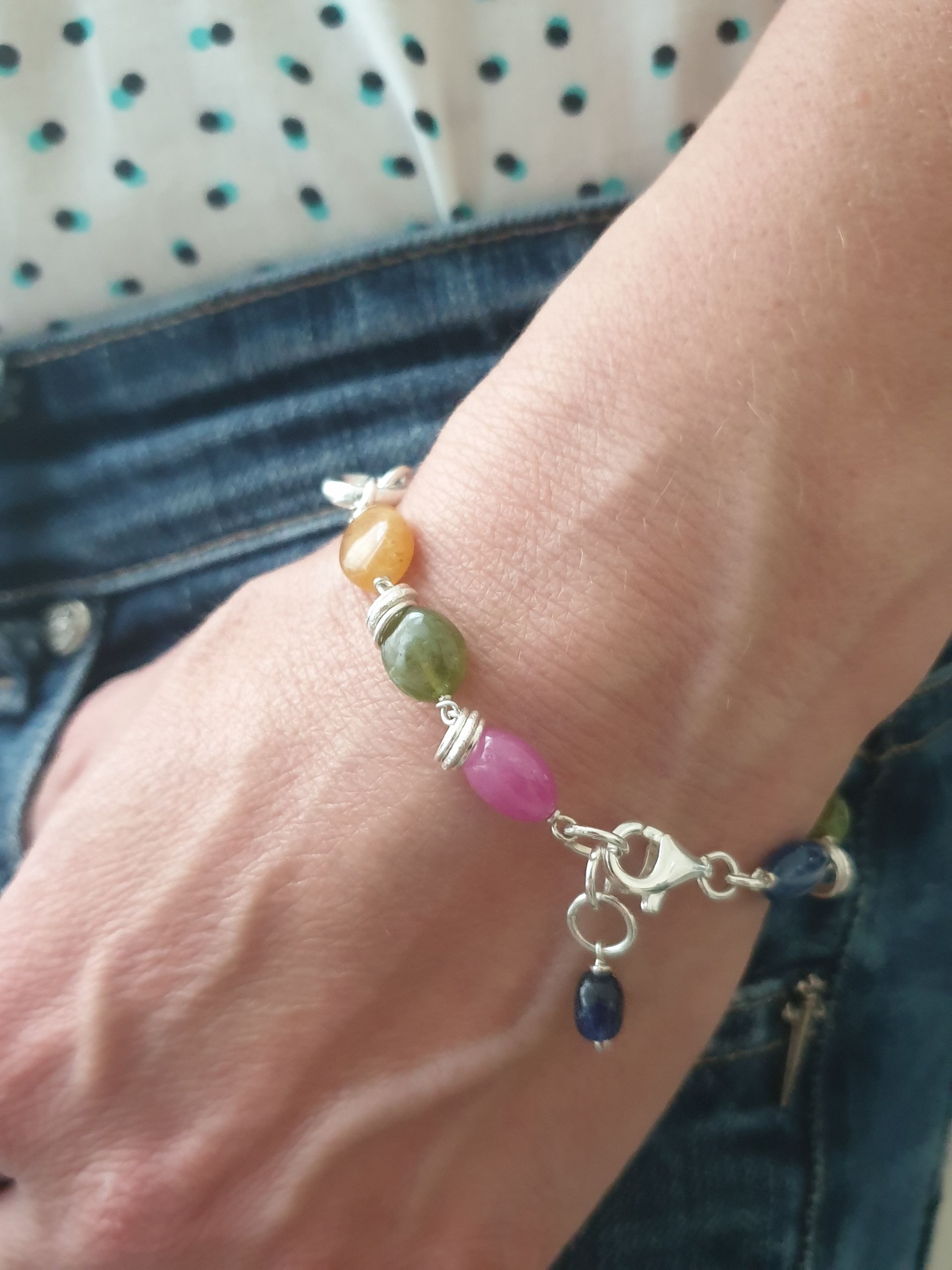 Bracciale Zaffiri M/Color in Argento