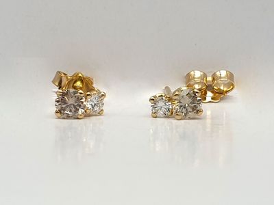 Orecchini Bilogy Brown & White in Oro 750/000 (18ct)
