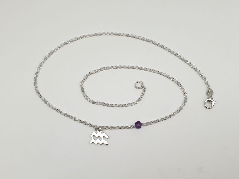 ACQUARIO - Ametista, Girocollo per Lui