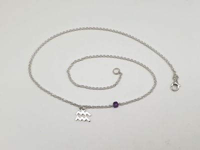 ACQUARIO - Ametista, Girocollo per Lui