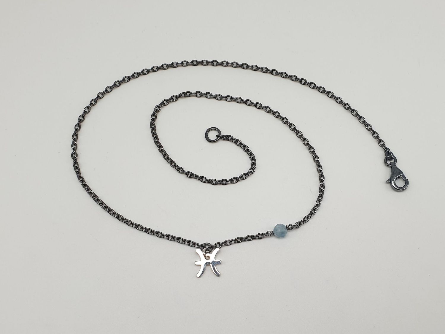 PESCI - Acquamarina, Girocollo per Lui PESCI - Acquamarina, Girocollo per Lui