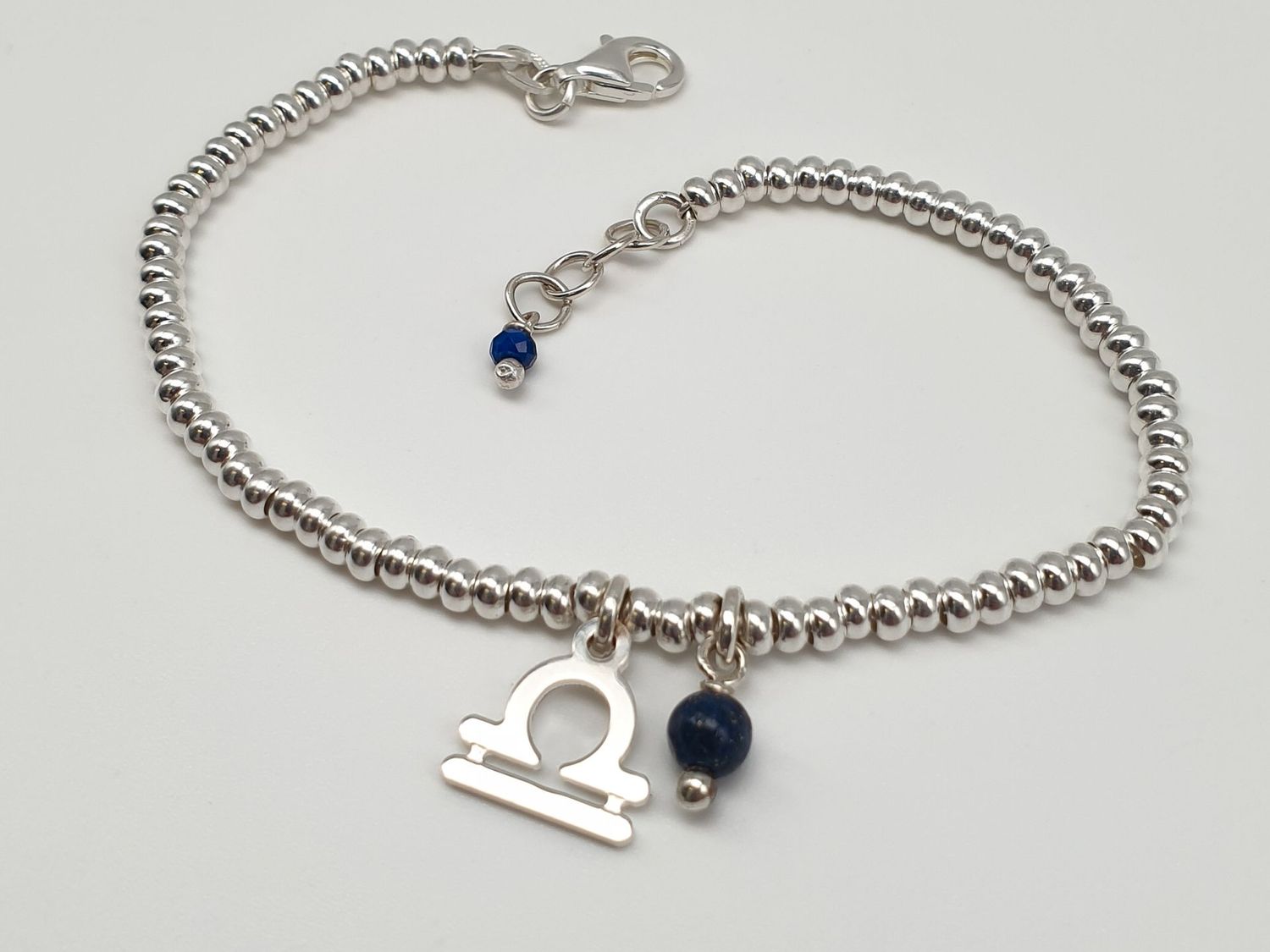 BILANCIA - Lapislazzuli, Bracciale con simbolo e gemma BILANCIA - Lapislazzuli, Bracciale con simbolo e gemma