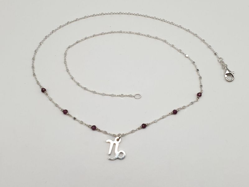 CAPRICORNO - Granato, Chocker necklace per Lei