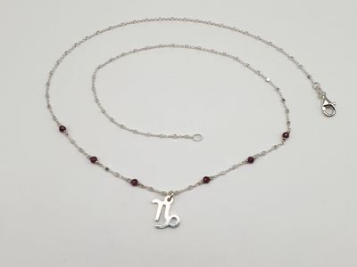 CAPRICORNO - Granato, Chocker necklace per Lei