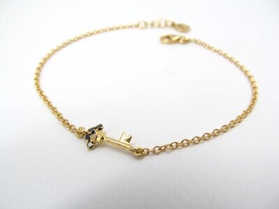 Bracciale Chiave in Oro e Diamanti neri Bracciale Chiave in Oro e Diamanti neri