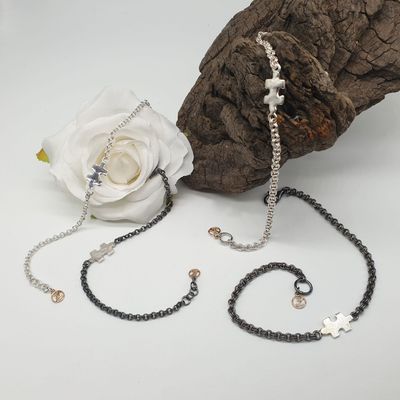 Bracciale Puzzle Argento per lui Bracciale Puzzle Argento per lui