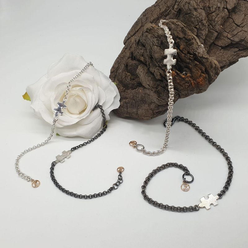 Bracciale Puzzle Argento per lui
