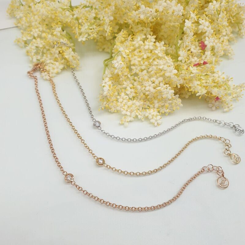 Bracciale  Esatto in oro 18ct e diamante bianco ct 0.06