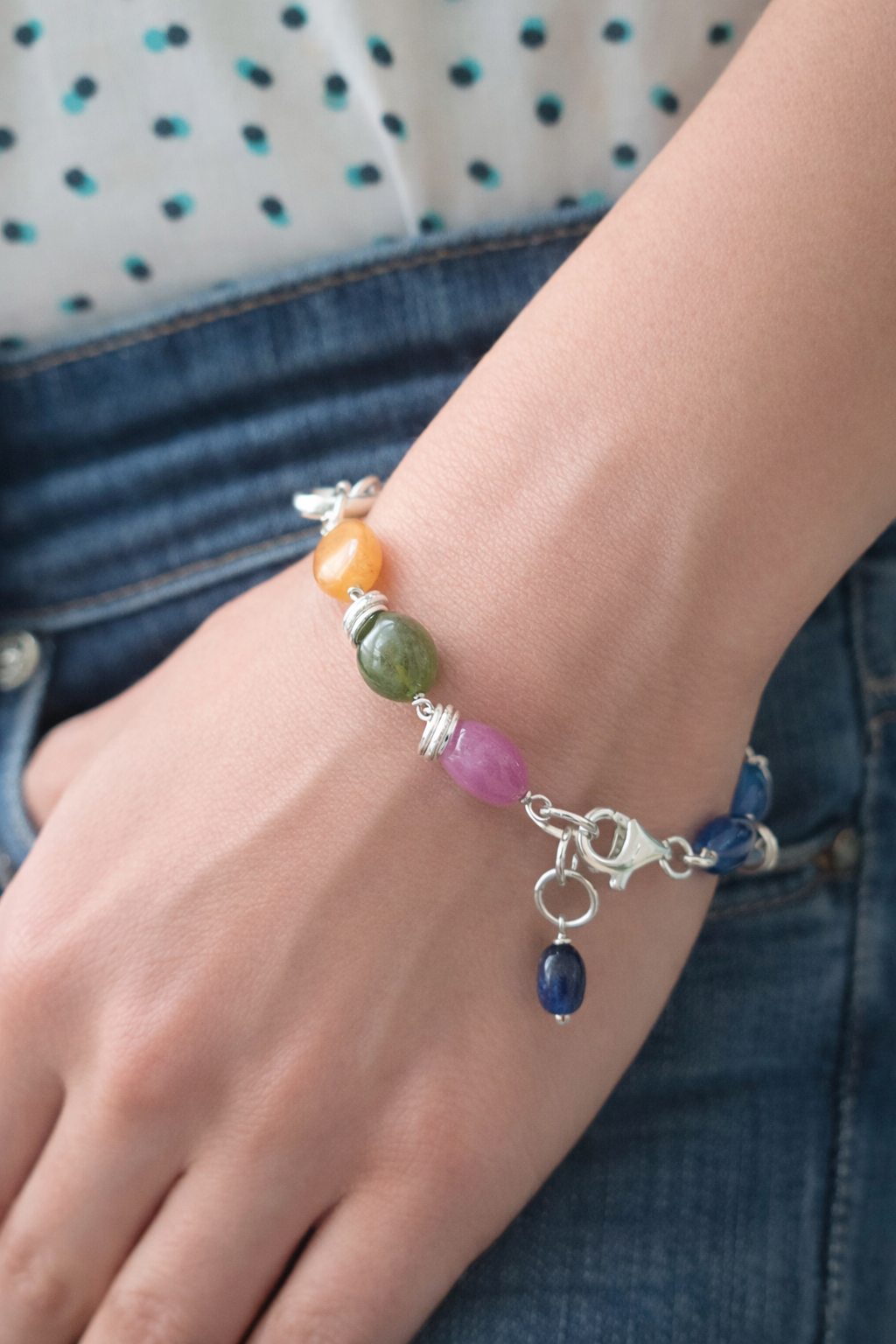 Bracciale Zaffiri M/Color in Argento