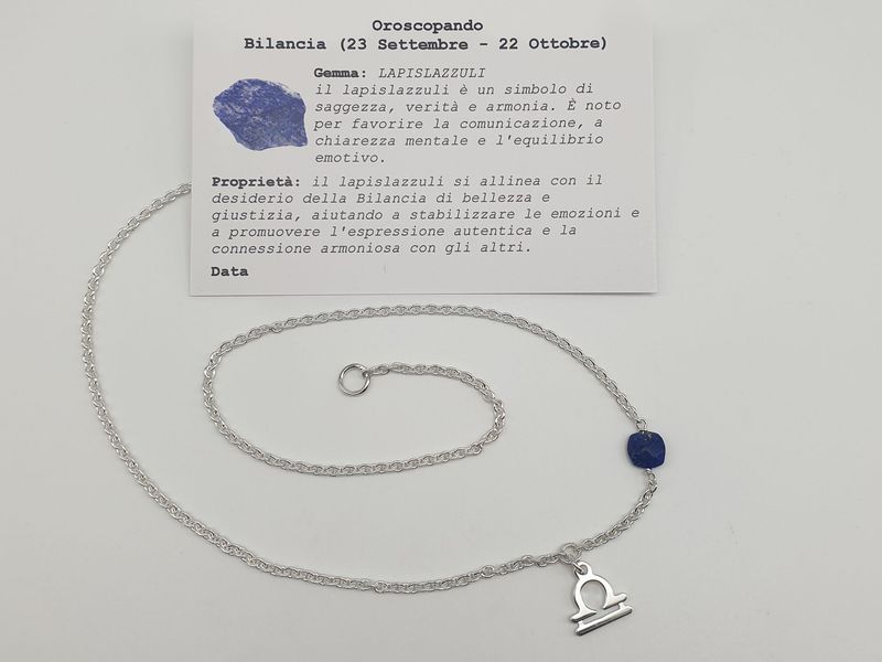 BILANCIA - Lapislazzuli, Girocollo per Lui