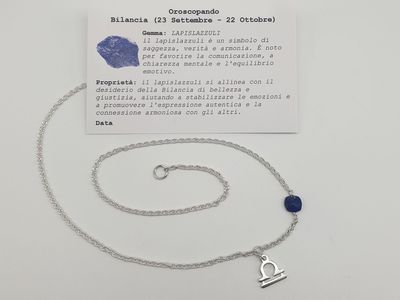 BILANCIA - Lapislazzuli, Girocollo per Lui BILANCIA - Lapislazzuli, Girocollo per Lui