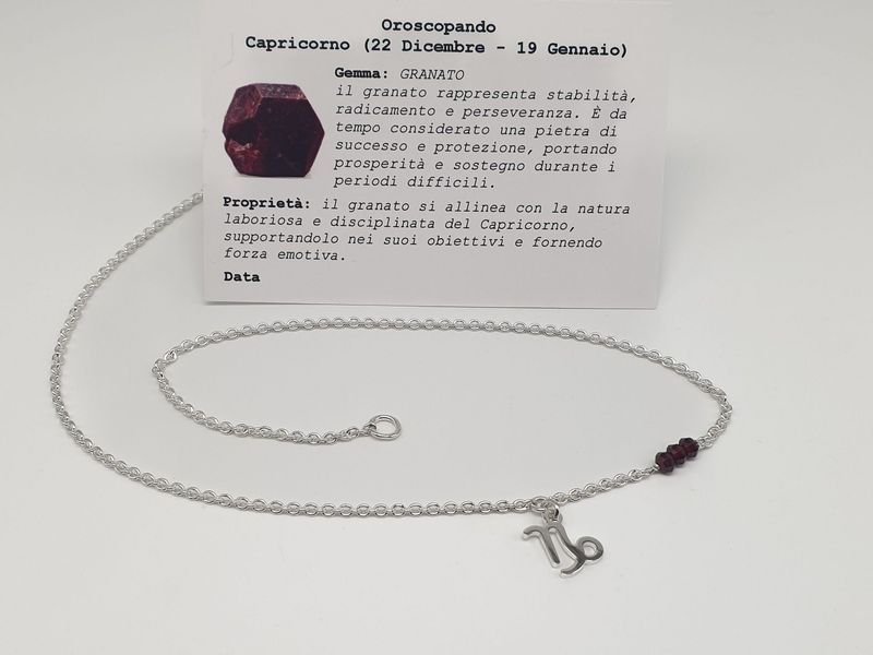 CAPRICORNO - Granato, Girocollo per Lui