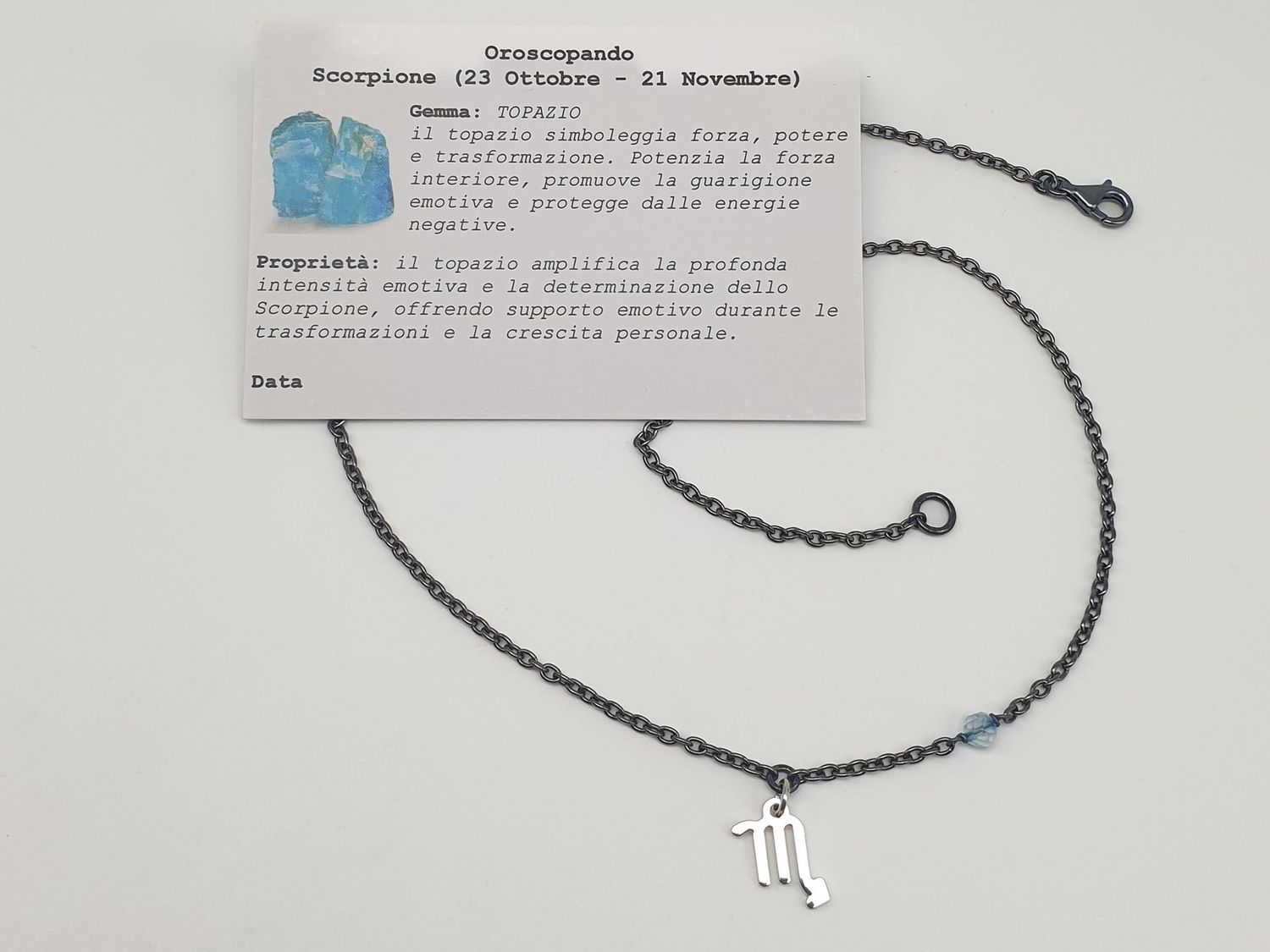 SCORPIONE - Topazio, Girocollo per Lui SCORPIONE - Topazio, Girocollo per Lui