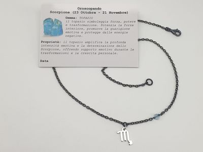 SCORPIONE - Topazio, Girocollo per Lui SCORPIONE - Topazio, Girocollo per Lui