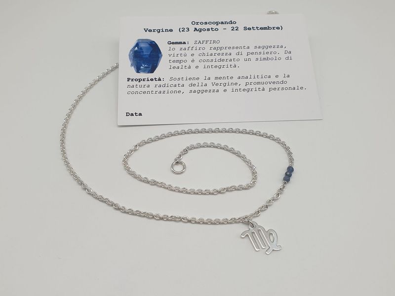 VERGINE - Zaffiro, Girocollo per Lui