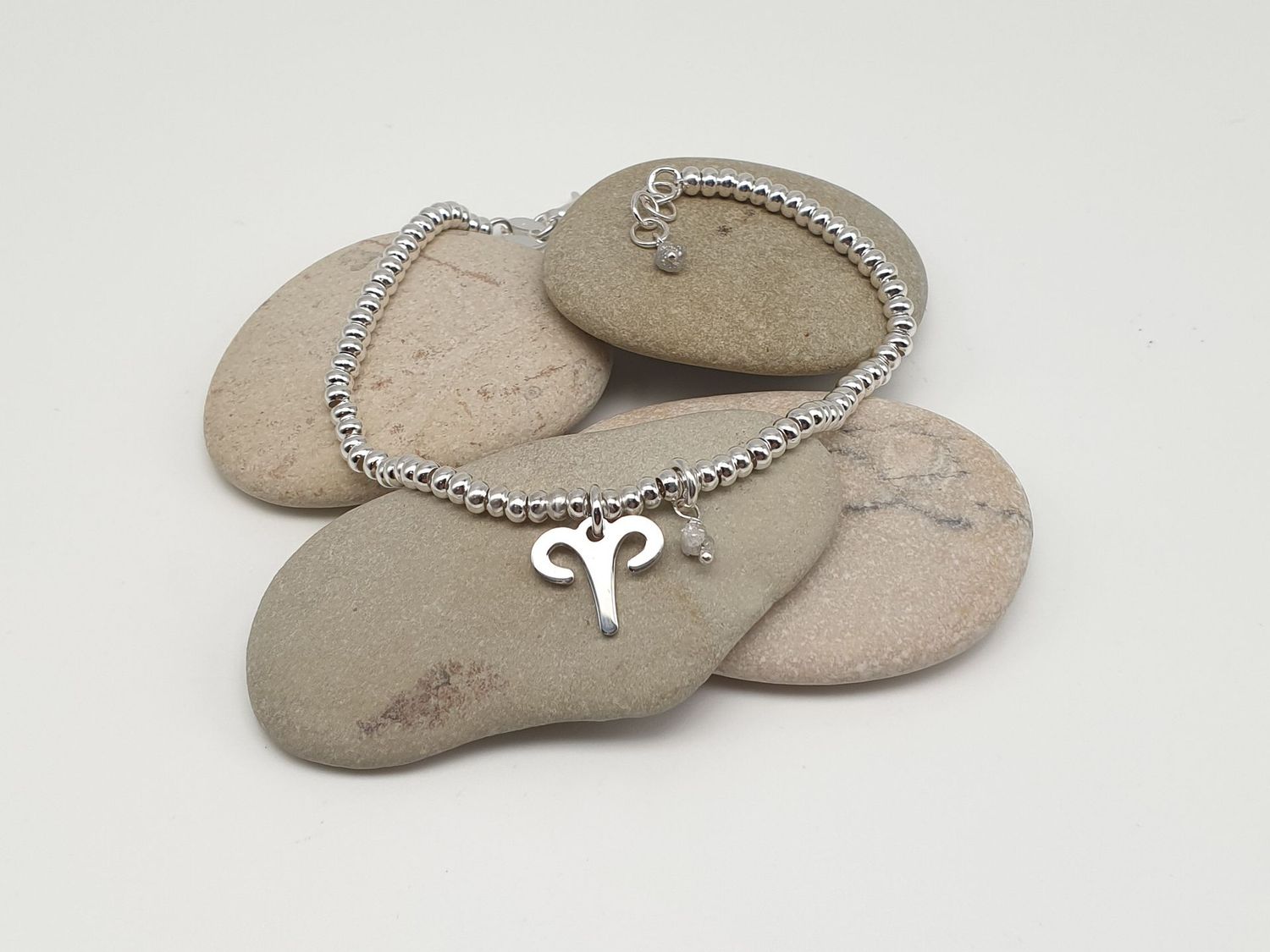 ARIETE - Diamante, Bracciale con simbolo e gemma