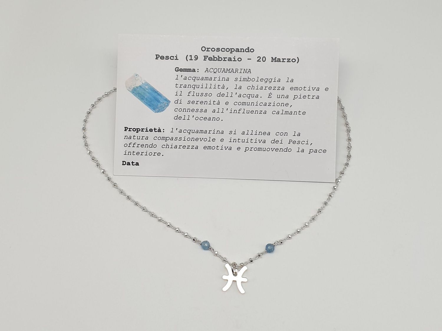 PESCI - Acquamarina, Girocollo per Lei