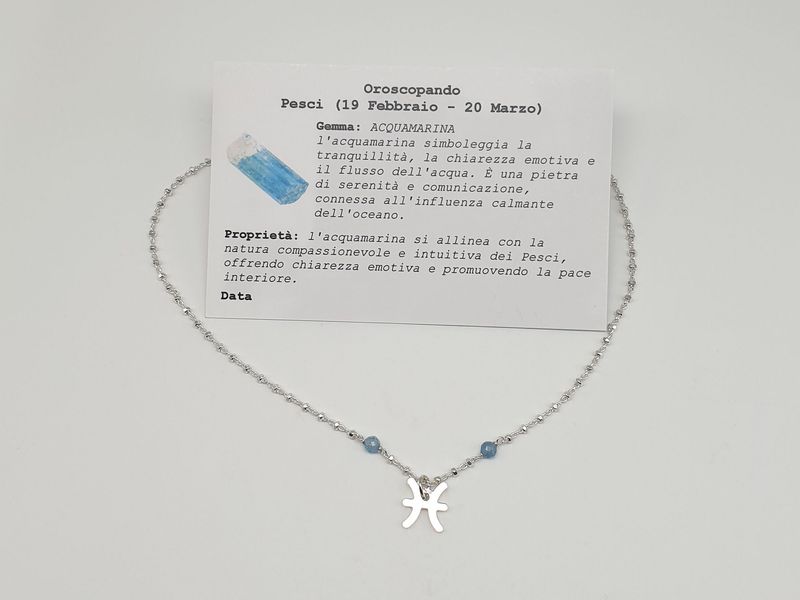 PESCI - Acquamarina, Girocollo per Lei